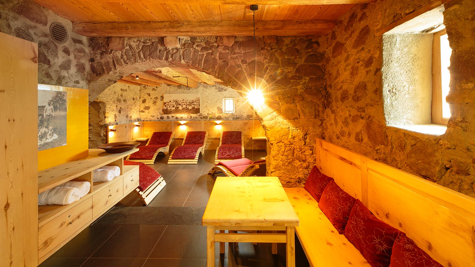 La sala relax del Residence Schlunhof a Fiè allo Sciliar